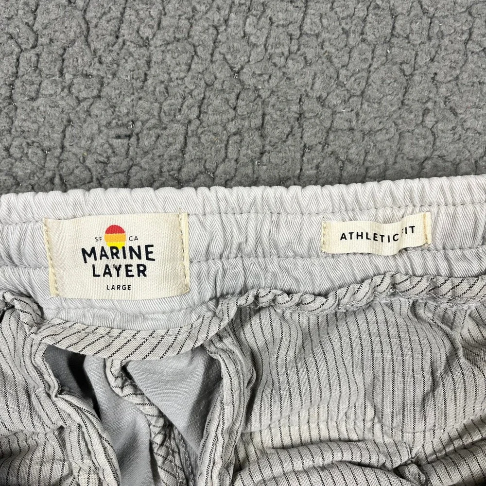 Marine Layer Saturday Joggers Mens Large Grey Athletic Fit Cotton Lyocell Pants